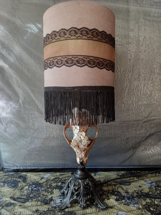 Copper K9 Skull Lamp