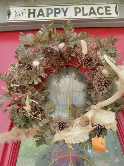 Buck Skull Wreath