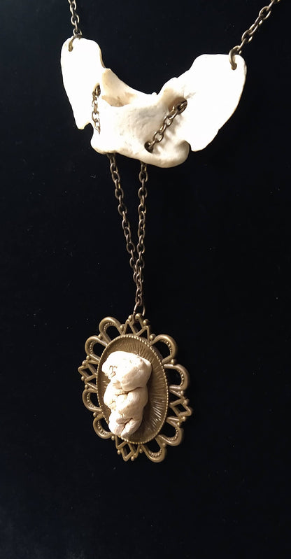 Fused Deer Molar Necklace